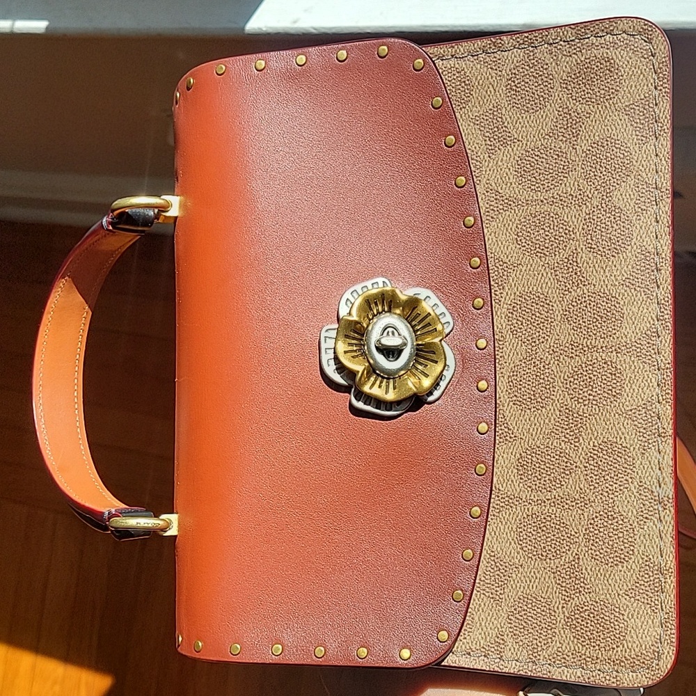 Coach Parker Top Handle In Signature Canvas With … - image 2